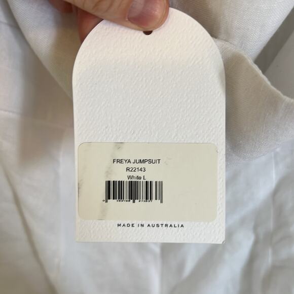 NWT Rumer Freya White Wide Leg Jumpsuit - Picture 7 of 8